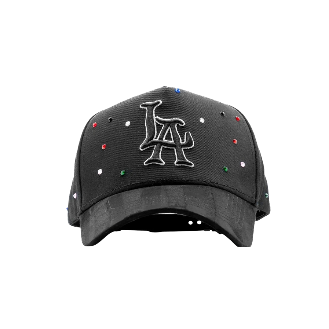DANDY HATS "LA" BLACK RAINBOW CRYSTALS"