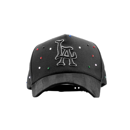DANDY HATS "LA" BLACK RAINBOW CRYSTALS"