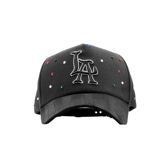 DANDY HATS "LA" BLACK RAINBOW CRYSTALS"