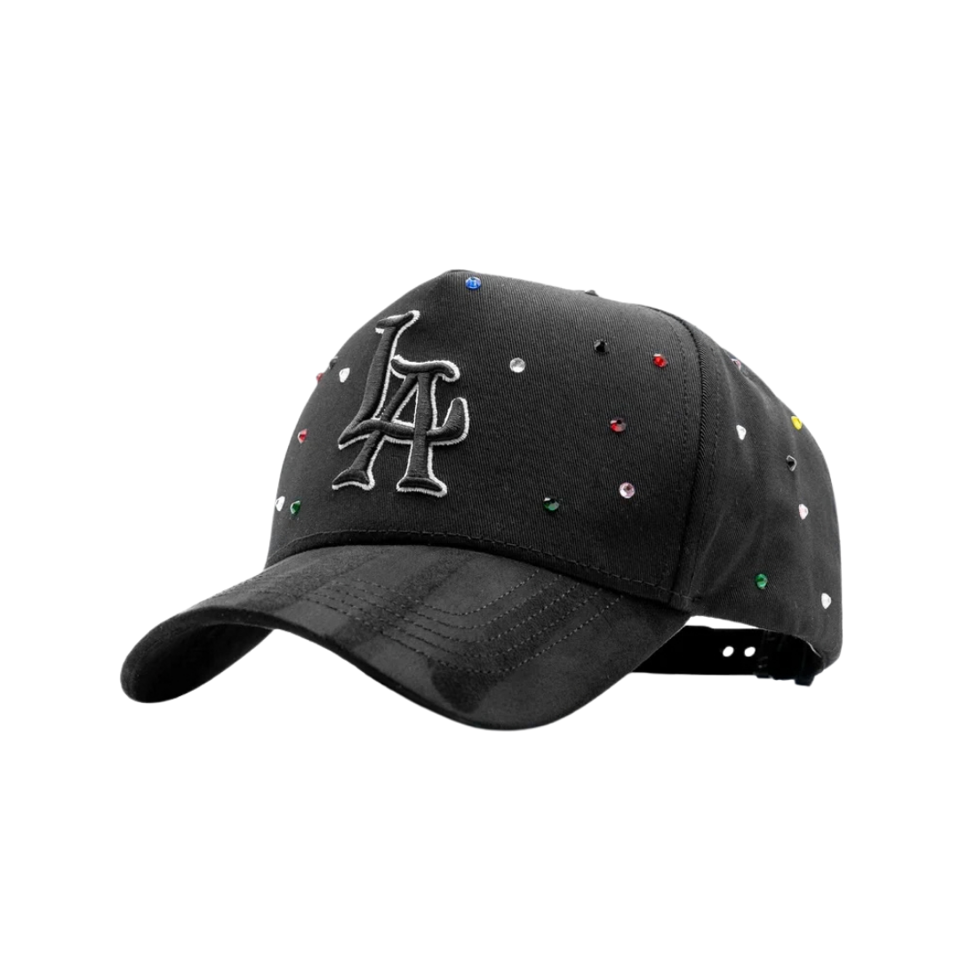 DANDY HATS "LA" BLACK RAINBOW CRYSTALS"