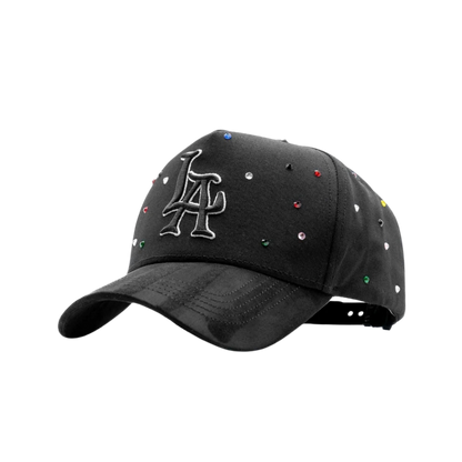 DANDY HATS "LA" BLACK RAINBOW CRYSTALS"