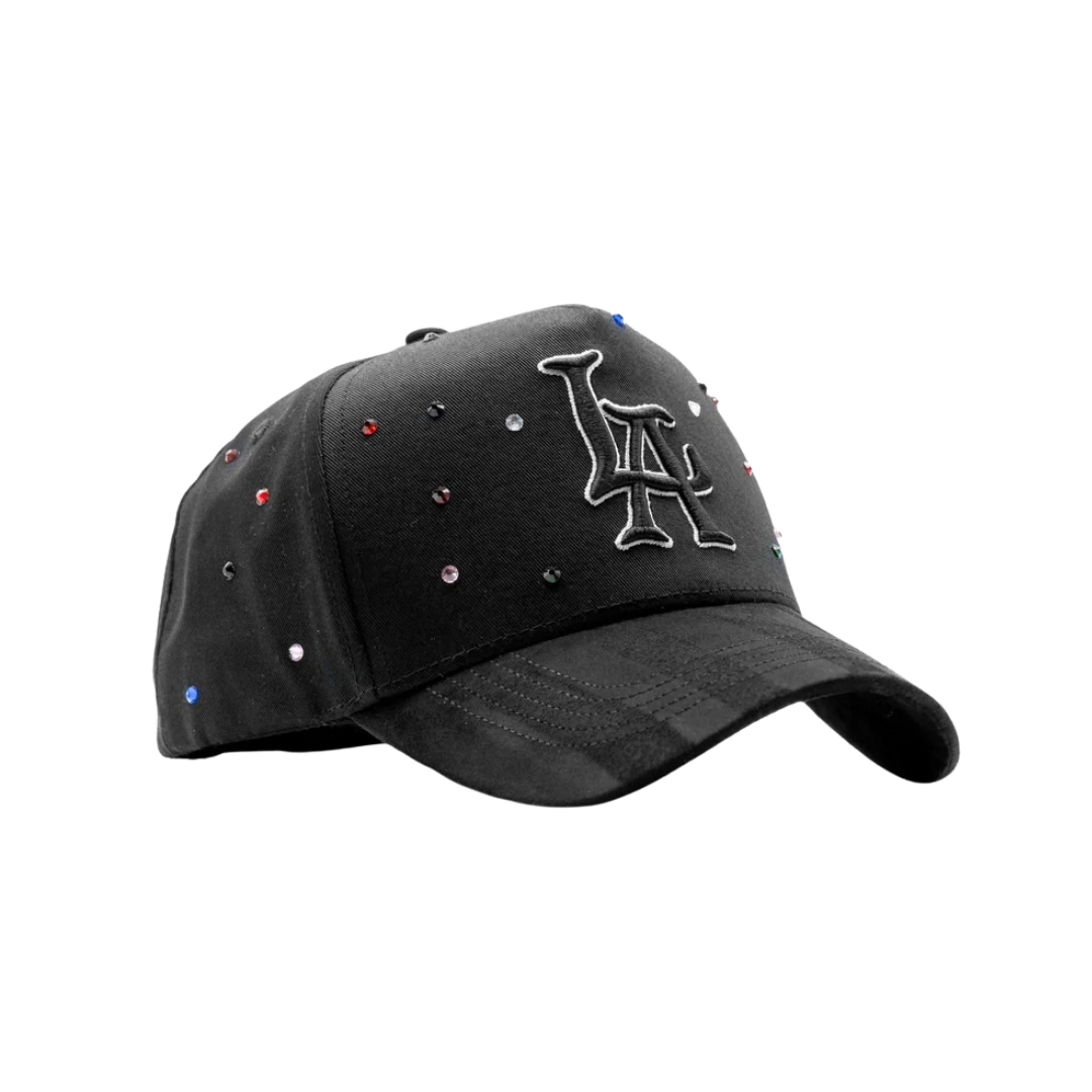 DANDY HATS "LA" BLACK RAINBOW CRYSTALS"