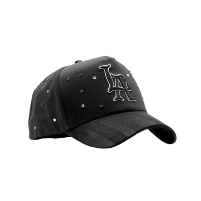 DANDY HATS "LA" BLACK RAINBOW CRYSTALS"