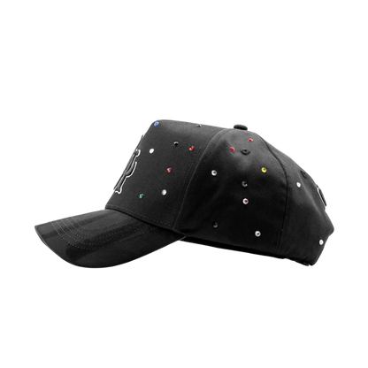 DANDY HATS "LA" BLACK RAINBOW CRYSTALS"