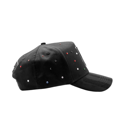 DANDY HATS "LA" BLACK RAINBOW CRYSTALS"