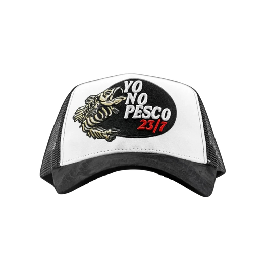 Dandy Hats x Oscar Ortiz "Yo No Pesco 23/7 Black White"  Autografiada x Oscar Ortiz