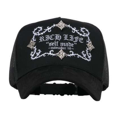 BARBAS HATS - "RICH LIFE BLACK"