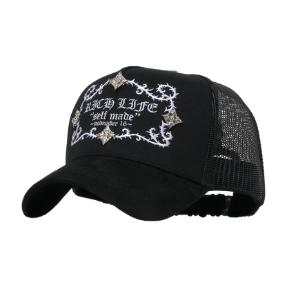 BARBAS HATS - "RICH LIFE BLACK"